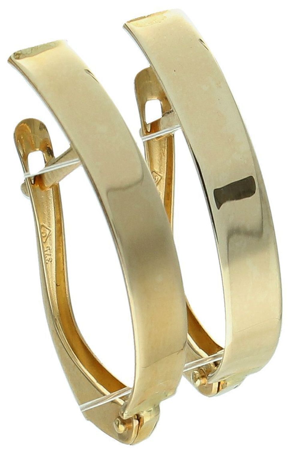 Kolczyki złote podłużne blaszki pr 375, KL 5429 375.jpg